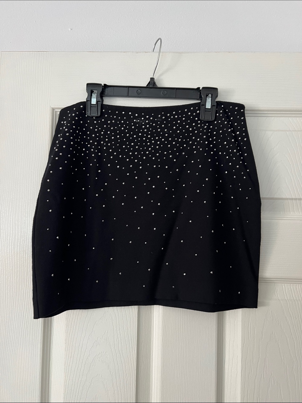 Express Black Mini Skirt with Silver Stud Accents